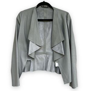 Zara | Faux Leather Grey Jacket- Size XS